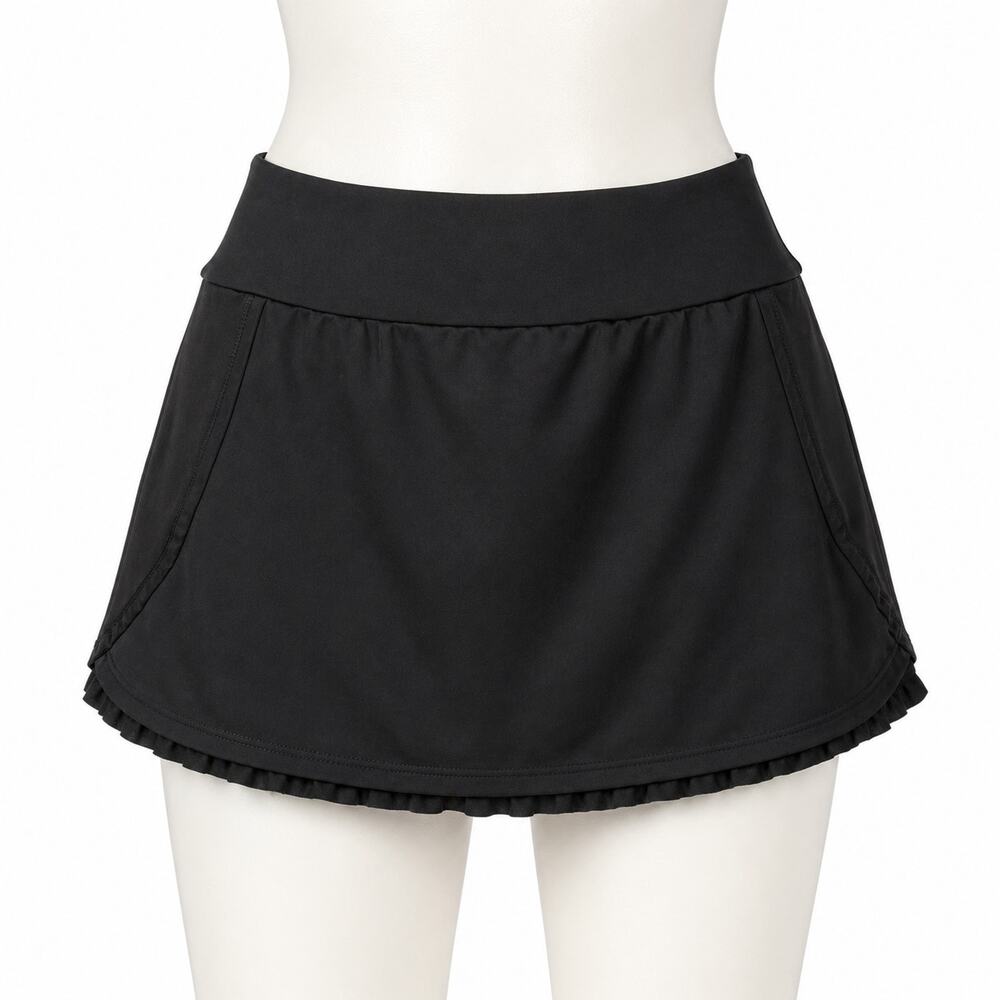 Nicole Miller Sport Athletic Tennis Skort - Black - Size L